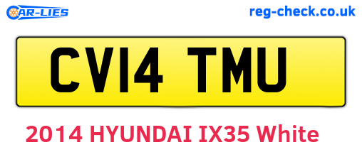 CV14TMU are the vehicle registration plates.