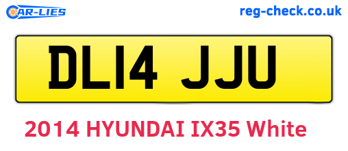 DL14JJU are the vehicle registration plates.