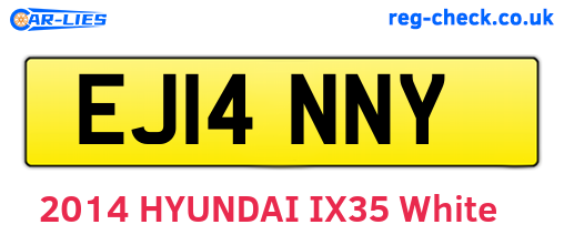 EJ14NNY are the vehicle registration plates.