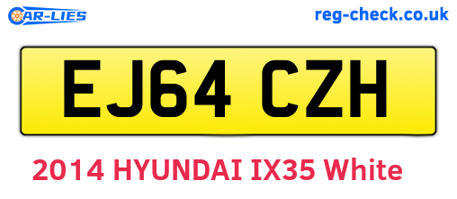 EJ64CZH are the vehicle registration plates.