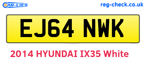 EJ64NWK are the vehicle registration plates.