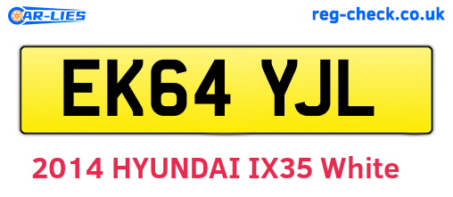 EK64YJL are the vehicle registration plates.