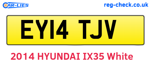 EY14TJV are the vehicle registration plates.