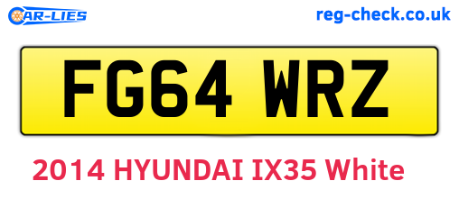 FG64WRZ are the vehicle registration plates.