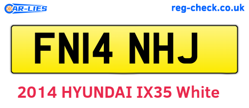 FN14NHJ are the vehicle registration plates.
