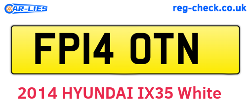 FP14OTN are the vehicle registration plates.