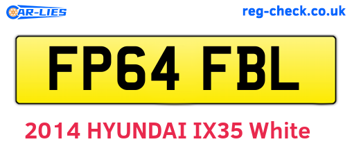 FP64FBL are the vehicle registration plates.