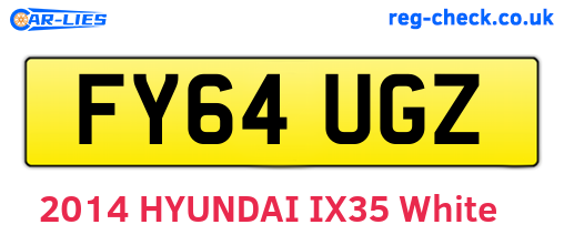 FY64UGZ are the vehicle registration plates.