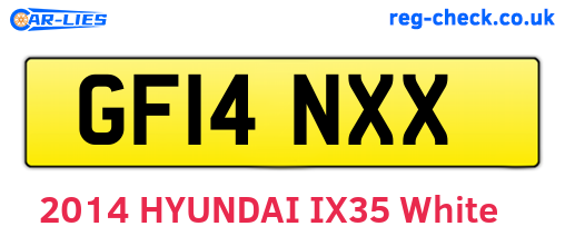 GF14NXX are the vehicle registration plates.