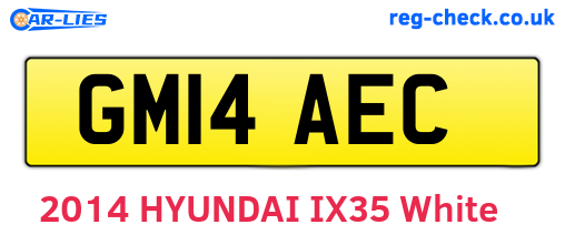 GM14AEC are the vehicle registration plates.