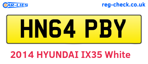 HN64PBY are the vehicle registration plates.