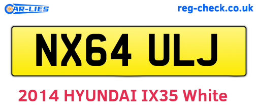 NX64ULJ are the vehicle registration plates.