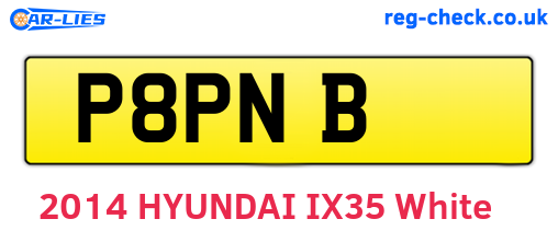 P8PNB are the vehicle registration plates.