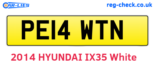 PE14WTN are the vehicle registration plates.