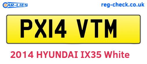 PX14VTM are the vehicle registration plates.