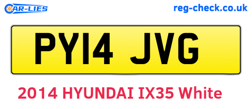 PY14JVG are the vehicle registration plates.