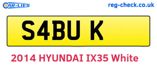 S4BUK are the vehicle registration plates.
