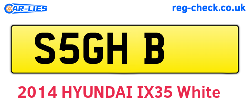 S5GHB are the vehicle registration plates.