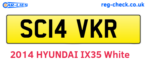 SC14VKR are the vehicle registration plates.