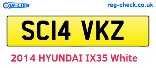 SC14VKZ are the vehicle registration plates.