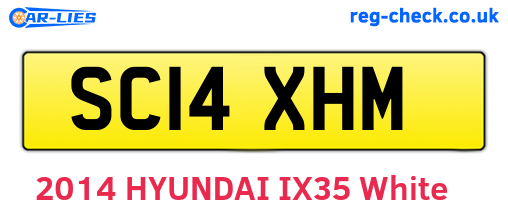 SC14XHM are the vehicle registration plates.