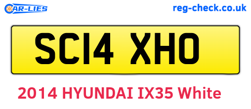SC14XHO are the vehicle registration plates.