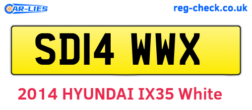 SD14WWX are the vehicle registration plates.