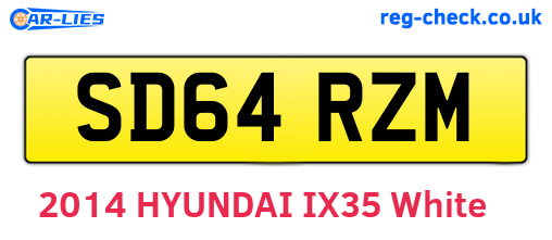 SD64RZM are the vehicle registration plates.