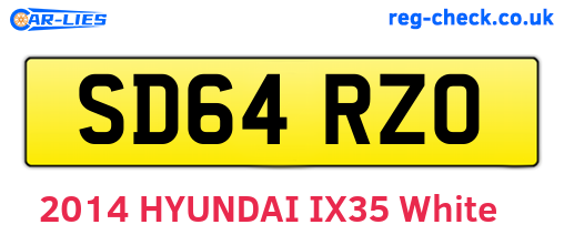 SD64RZO are the vehicle registration plates.