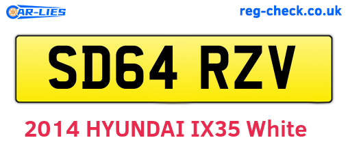 SD64RZV are the vehicle registration plates.