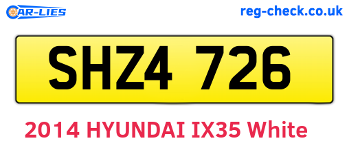 SHZ4726 are the vehicle registration plates.