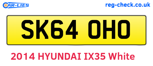SK64OHO are the vehicle registration plates.