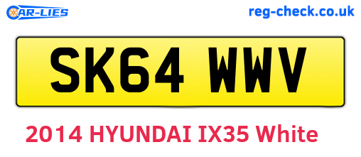 SK64WWV are the vehicle registration plates.