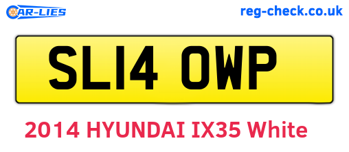 SL14OWP are the vehicle registration plates.