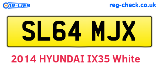 SL64MJX are the vehicle registration plates.