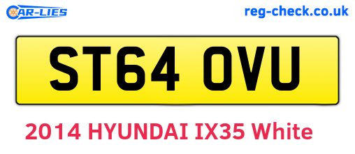 ST64OVU are the vehicle registration plates.