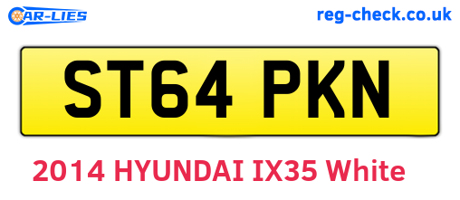 ST64PKN are the vehicle registration plates.