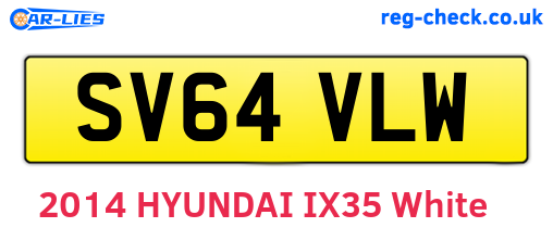 SV64VLW are the vehicle registration plates.