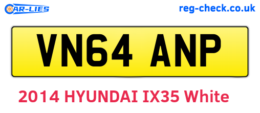 VN64ANP are the vehicle registration plates.