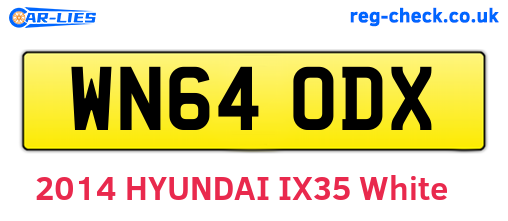 WN64ODX are the vehicle registration plates.