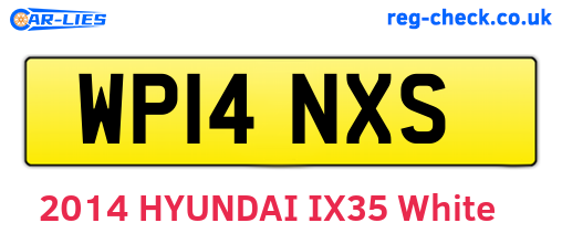 WP14NXS are the vehicle registration plates.