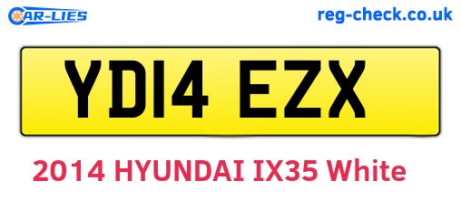 YD14EZX are the vehicle registration plates.