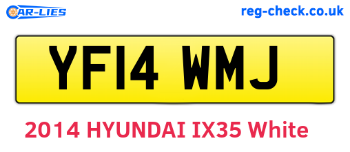 YF14WMJ are the vehicle registration plates.
