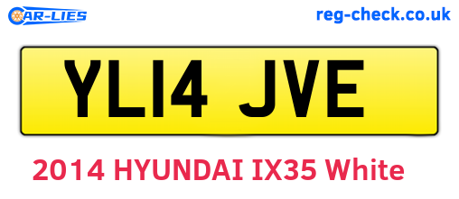 YL14JVE are the vehicle registration plates.