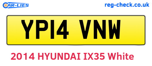 YP14VNW are the vehicle registration plates.