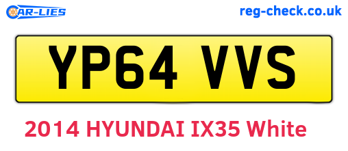 YP64VVS are the vehicle registration plates.