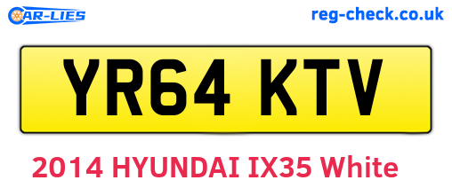 YR64KTV are the vehicle registration plates.