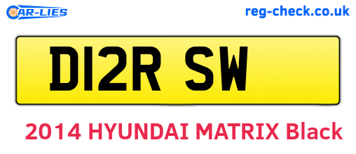 D12RSW are the vehicle registration plates.