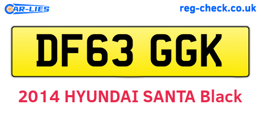 DF63GGK are the vehicle registration plates.