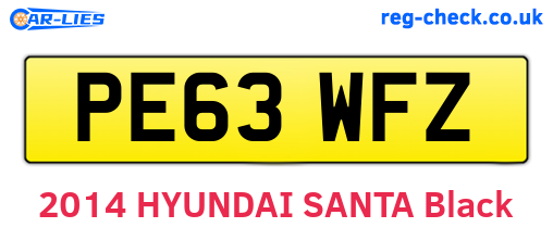 PE63WFZ are the vehicle registration plates.